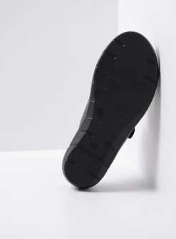 Wolky Cyprus - zwart leer<DAMES Slippers