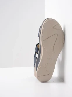 Wolky Desh - blauw leer<DAMES Sandalen