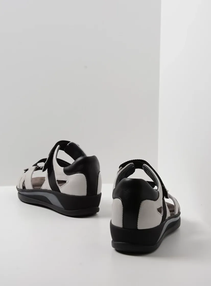 Wolky Desh - gebroken wit leer<DAMES Sandalen