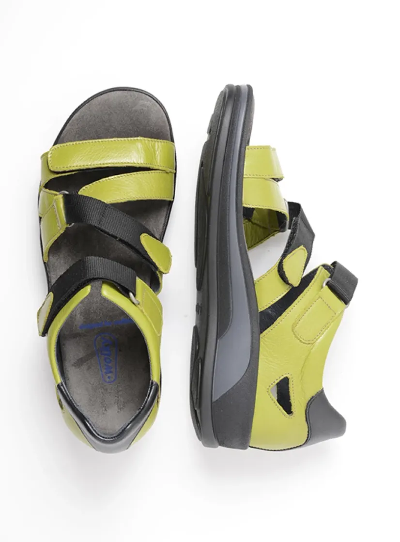 Wolky Desh - olijfgroen leer<DAMES Sandalen