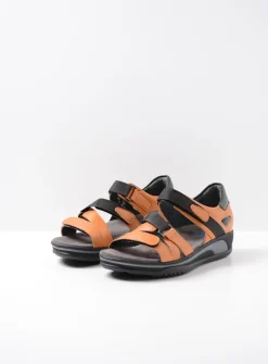 Wolky Desh - oranje leer<DAMES Sandalen
