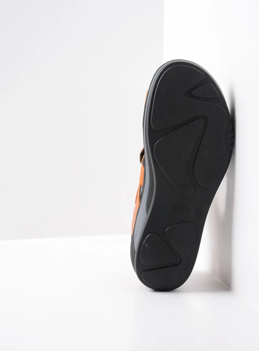 Wolky Desh - oranje leer<DAMES Sandalen