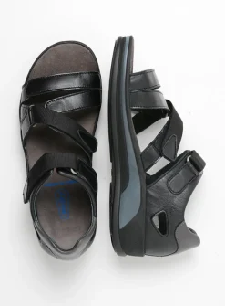 Wolky Desh - zwart leer<DAMES Sandalen