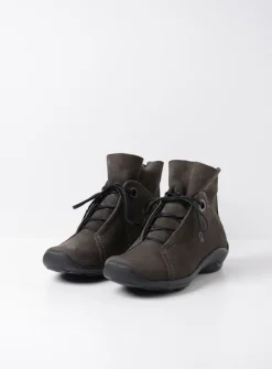 Wolky Diana - asfalt nubuck<DAMES Hoge Veterschoenen|Herfst/Winter