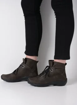 Wolky Diana - asfalt nubuck<DAMES Hoge Veterschoenen|Herfst/Winter