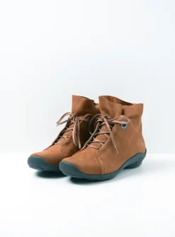Wolky Diana - cognac nubuck<DAMES Hoge Veterschoenen|Herfst/Winter