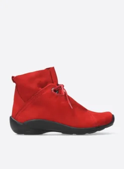Wolky Diana - donkerrood nubuck<DAMES Hoge Veterschoenen|Herfst/Winter