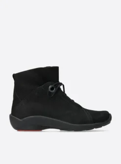 Wolky Diana - zwart nubuck<DAMES Hoge Veterschoenen|Herfst/Winter