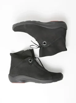 Wolky Diana - zwart nubuck<DAMES Hoge Veterschoenen|Herfst/Winter