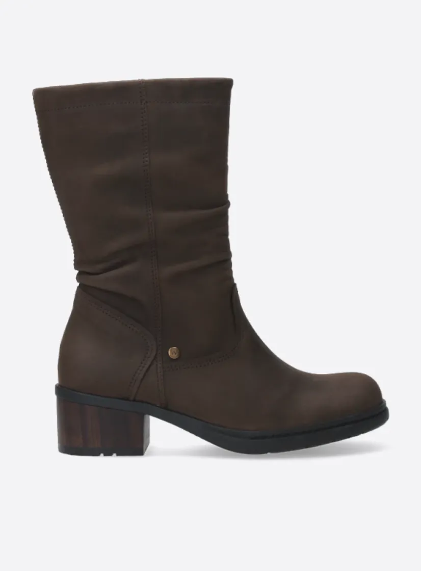 Wolky Edmonton - bruin nubuck<DAMES Halfhoge Laarzen|Herfst/Winter