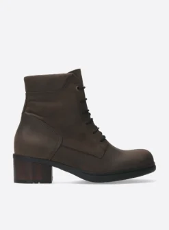 Wolky Edson XW - bruin nubuck<DAMES Hoge Veterschoenen|Veterlaarzen