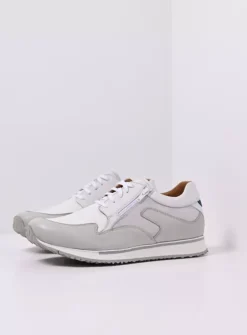 Wolky e-Go Men - wit combi stretch leer<Heren Veterschoenen Heren|Sneakers Heren