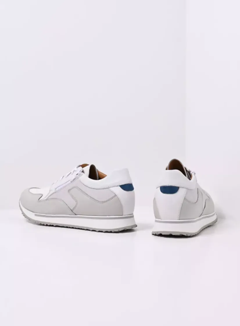 Wolky e-Go Men - wit combi stretch leer<Heren Veterschoenen Heren|Sneakers Heren