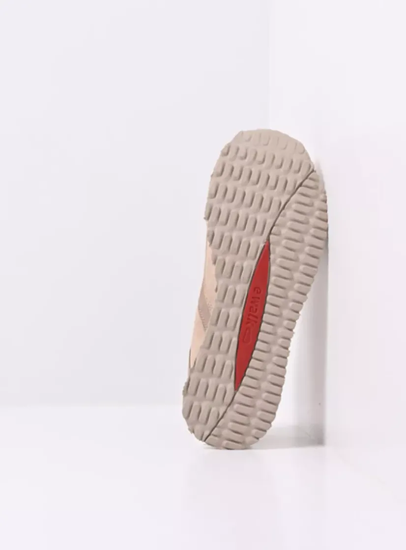Wolky e-Go S2F - beige combi stretch leer<DAMES Lage Veterschoenen|Wandelschoenen