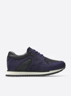 Wolky e-Go S2F - paars combi stretch leer<DAMES Lage Veterschoenen|Wandelschoenen