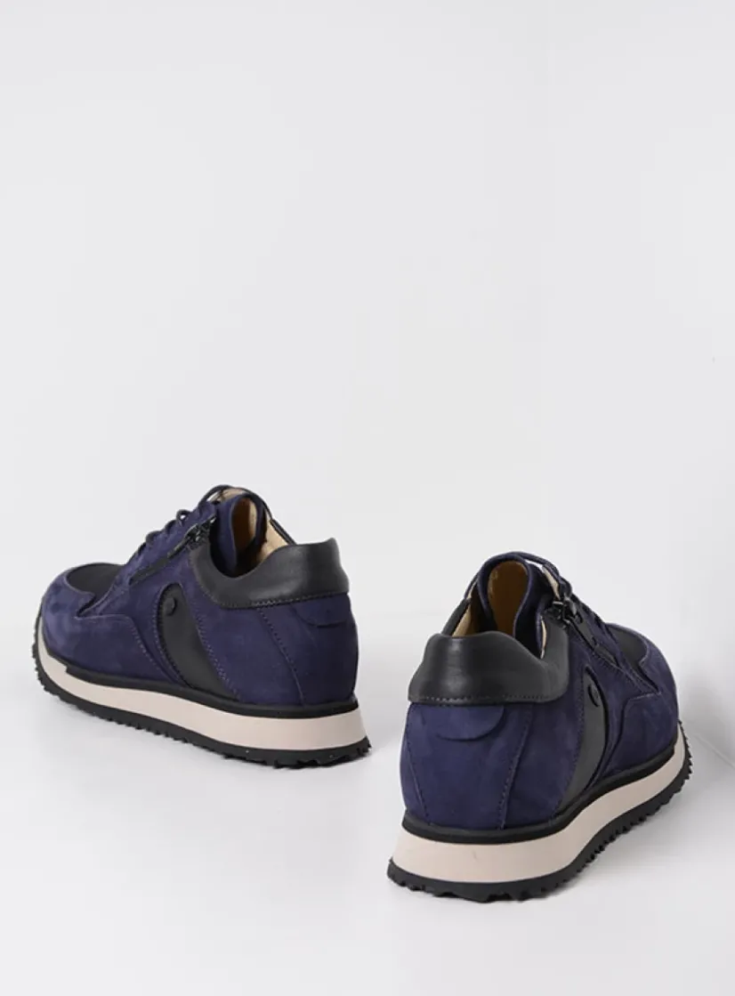 Wolky e-Go S2F - paars combi stretch leer<DAMES Lage Veterschoenen|Wandelschoenen