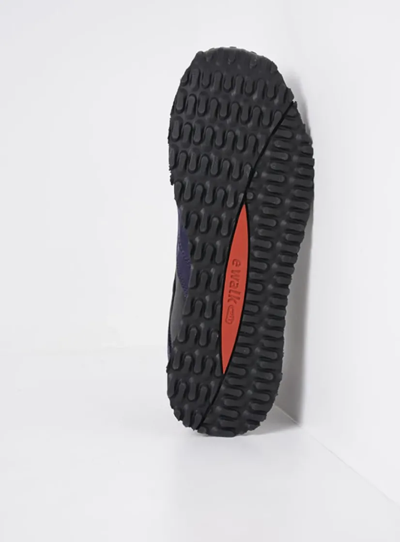 Wolky e-Go S2F - paars combi stretch leer<DAMES Lage Veterschoenen|Wandelschoenen