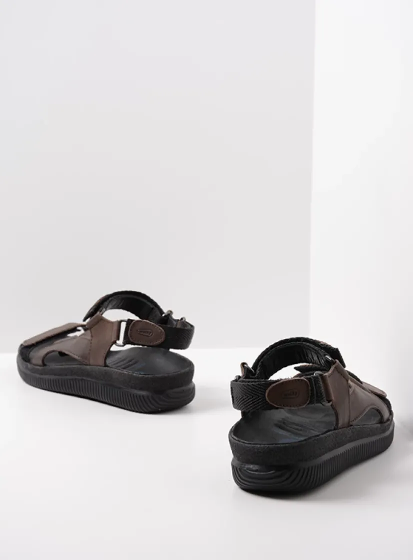 Wolky Energy Lady - bruin gevet leer<DAMES Sandalen