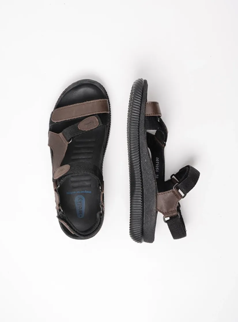 Wolky Energy Lady - bruin gevet leer<DAMES Sandalen