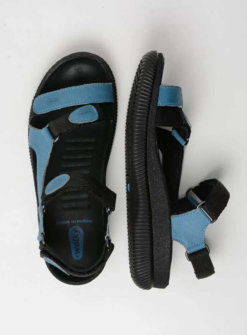 Wolky Energy Lady - jeans gevet leer<DAMES Sandalen