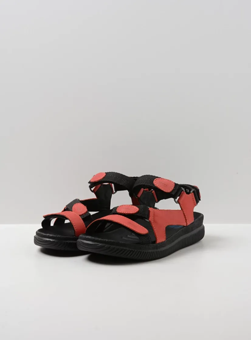 Wolky Energy Lady - rood gevet leer<DAMES Sandalen