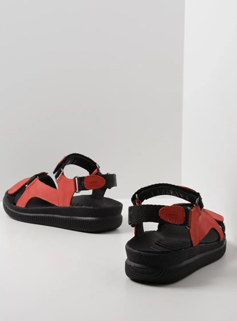 Wolky Energy Lady - rood gevet leer<DAMES Sandalen