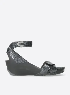 Wolky Era - antraciet crocolook lakleer<DAMES Sandalen