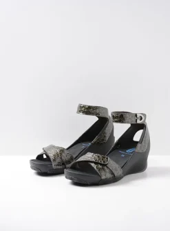 Wolky Era - antraciet leer<DAMES Sandalen