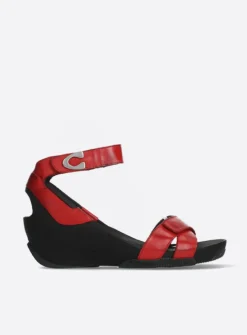 Wolky Era - rood leer<DAMES Sandalen