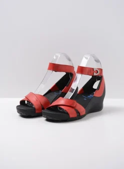 Wolky Era - rood leer<DAMES Sandalen