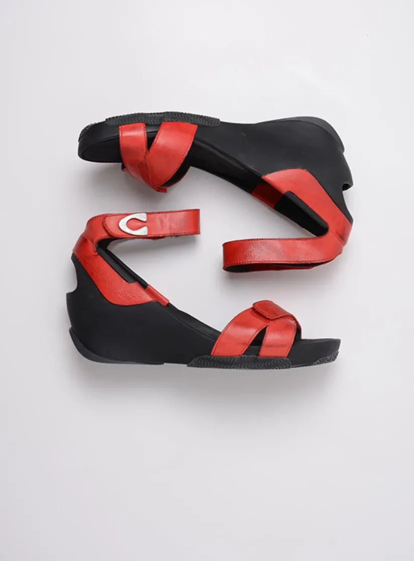 Wolky Era - rood leer<DAMES Sandalen