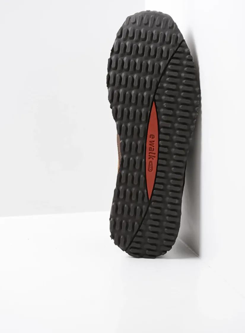 Wolky e-Runner - bruin combi leer<Heren Veterschoenen Heren|Sneakers Heren