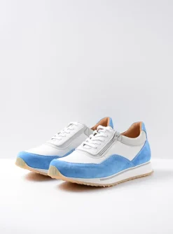 Wolky e-Runner - combi wit leer<Heren Veterschoenen Heren|Sneakers Heren