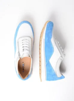 Wolky e-Runner - combi wit leer<Heren Veterschoenen Heren|Sneakers Heren