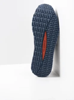 Wolky e-Runner - marineblauw combi leer<Heren Veterschoenen Heren|Sneakers Heren