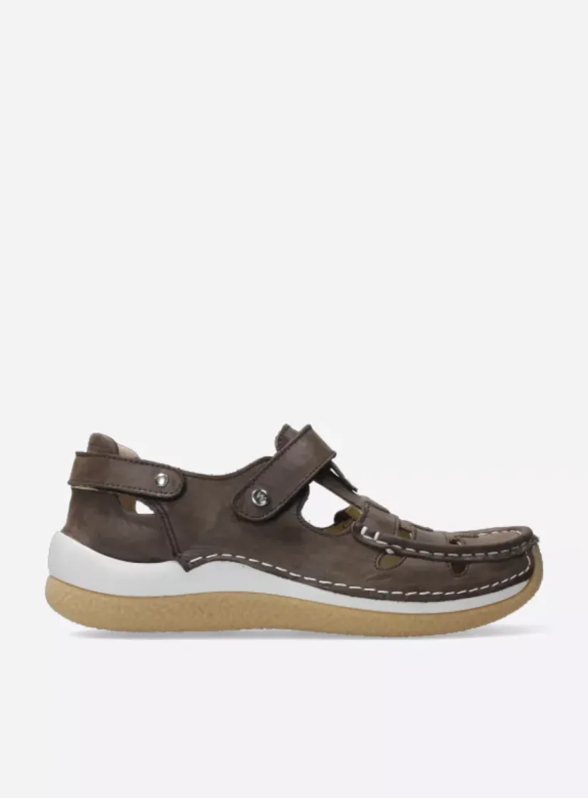 Wolky Esperanza - cederbruin leer<DAMES Bandschoenen