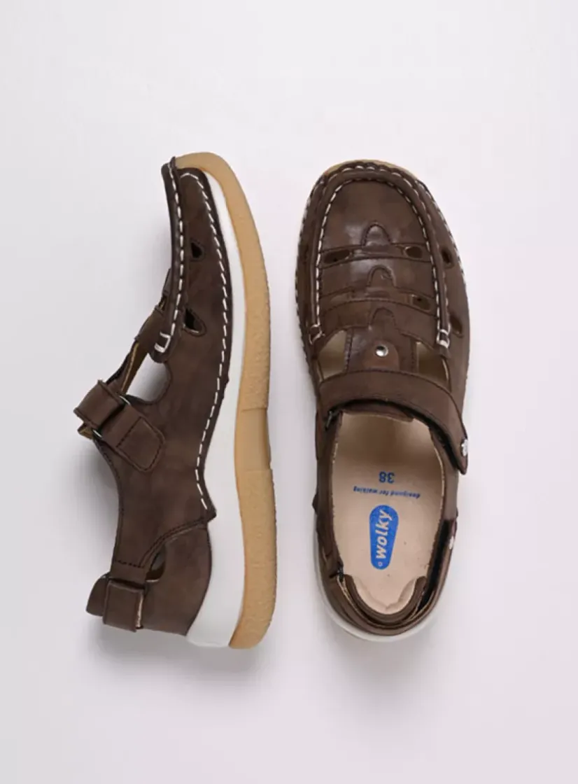 Wolky Esperanza - cederbruin leer<DAMES Bandschoenen