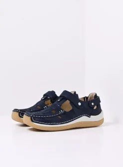 Wolky Esperanza - denim effectleer<DAMES Bandschoenen