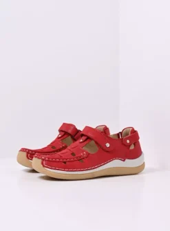 Wolky Esperanza - rood effectleer<DAMES Bandschoenen