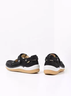 Wolky Esperanza - zwart effectleer<DAMES Bandschoenen