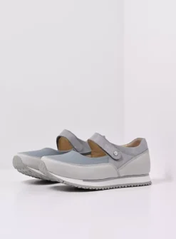 Wolky e-Step - blauw combi stretch leer<DAMES Wandelschoenen|Bandschoenen