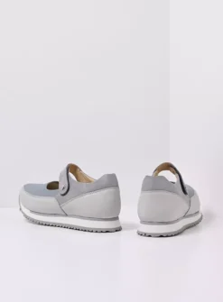 Wolky e-Step - blauw combi stretch leer<DAMES Wandelschoenen|Bandschoenen