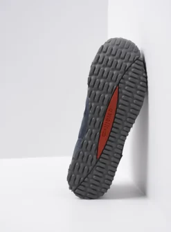 Wolky e-Walk - winterblauw stretch nubuck<DAMES Lage Veterschoenen|Wandelschoenen