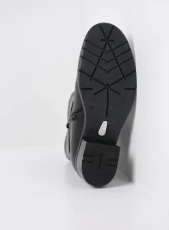 Wolky Fairview XW - zwart leer<DAMES Halfhoge Laarzen|Enkellaarsjes