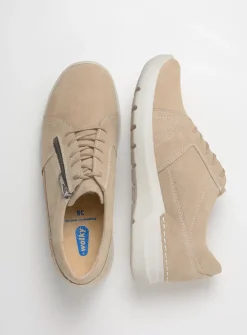 Wolky Feltwell - beige nubuck<DAMES Lage Veterschoenen|Wandelschoenen