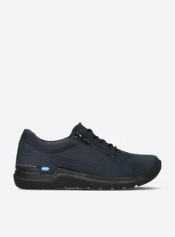 Wolky Feltwell - blauw nubuck<DAMES Lage Veterschoenen|Wandelschoenen