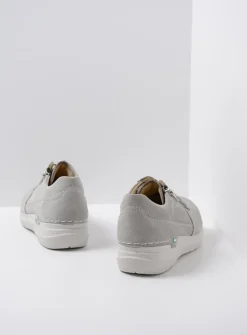 Wolky Feltwell - lichtgrijs nubuck<DAMES Lage Veterschoenen|Wandelschoenen