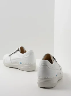 Wolky Feltwell - wit leer<DAMES Lage Veterschoenen|Wandelschoenen