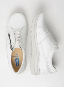 Wolky Feltwell - wit leer<DAMES Lage Veterschoenen|Wandelschoenen