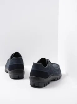 Wolky Fly - blauw nubuck<DAMES Lage Veterschoenen|Herfst/Winter